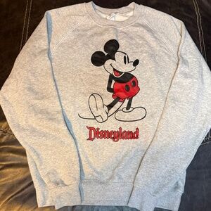 Disney Classic Mickey Mouse Sweatshirt Adult Large Character Fashion Gray
